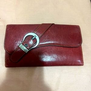 Dior Gaucho Saddle Wallet Vintage Burgundy